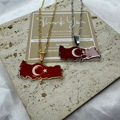 Elevate Your Style with ReluumJewellery's Country Map Pendant Necklaces: Celebrate the rich history and cultural tapestry of Turkey with our Turkey Map Pendant. Meticulously crafted, this necklace elegantly outlines the contours of this transcontinental nation, capturing the essence of its diverse landscapes. Whether worn as a symbol of connection to Turkish heritage or a chic accessory, the Turkey Map Pendant is a stylish celebration of this country's unique charm.  🌍 Embrace the world in styl Traditional Gold Jewelry Souvenir, Traditional Gold Souvenir Jewelry, Traditional Gold Jewelry As Souvenir, Traditional Gold Jewelry For Souvenir, Flag Of Turkey, Turkey Map, Culture Jewelry, Turkey Flag, Map Outline