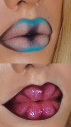 Editorial Lip Makeup, Cool Lip Makeup, Hyperpop Makeup, Weird Makeup Looks, Lip Designs Art, Lipstick Building, Unique Makeup Looks, Futuristic Makeup