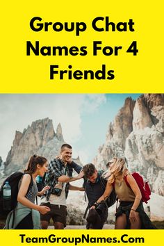 Group Chat Names For 4 Friends Group Chat Names For 4 Friends, Girls Squad, Wellness Ideas, Group Names, 4 Best Friends, Trip With Friends, Girlfriends Getaway