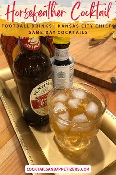 If you like a good whiskey and ginger drink, you'll enjoy this Horsefeathers drink. Signature Kansas City drink great for game day drinks, and Super Bowl drinks. Easy mixed drink recipe so you can make drinks at home for the game.