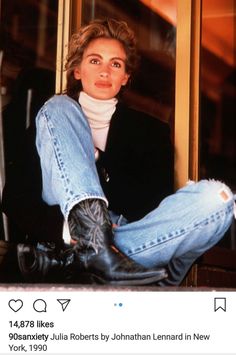 Look Jean, Denim Inspiration, Look Retro, Julia Roberts, Mode Inspo, Looks Chic, Look Vintage