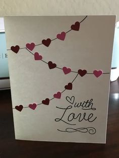 a card with hearts on it that says, south love