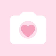 a camera with a pink heart on the front and back side, against a light pink background