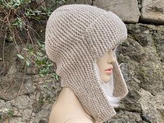 🔘 Crocheted balaclava for woman ATTENTION! 🔘If you purchase any combination of 3 items, including scarves, crochet jewelry, turbans, gloves, or hats, you can select an additional item from my shop as a complimentary gift. The chosen item should not exceed the value of 16.99 USD. Please refrain from completing the purchase for the selected free item. Instead, send the link or photo of your chosen item as a message to me. If you opt not to choose a free item, we will select an item for you and i Hand Knitted Beige Crochet Hat For Winter, Handmade Beige Winter Hat, Handmade Beige Crochet Hat For Winter, Handmade Beige Crochet Winter Hat, Crocheted Balaclava, Knitted Ski Mask, Winter Balaclava, Scarves Crochet, Snow Hat