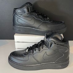 Brand New With Box But No Lid. Size6y. Black High-top Sneakers With Round Toe For School, Casual Black Basketball Shoes For School, Casual Black School Basketball Shoes, Nike Air Force 1 Fade-resistant Round Toe, Nike High-top Slip-resistant Sneakers, Casual Black High-top Nike Air Force 1, Nike Air Force 1 Fade-resistant, Casual Black Scratch-resistant Sneakers, Black High-top Nike Air Force 1