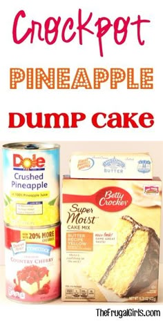 an image of pineapple dump cake recipe