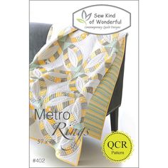 Metro Rings Quilt Pattern,  Sew Kind of Wonderful, Double Wedding Ring Sew Kind Of Wonderful, Double Wedding Ring Quilt, Yellow Quilts, Quilt Modernen, Double Wedding Rings, Quilt Sewing Patterns, Wedding Ring Quilt, Wedding Quilt, Quilt Art