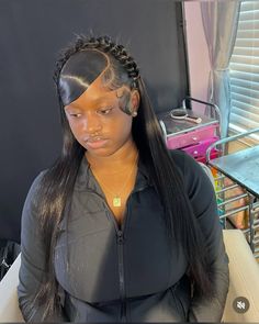 Butterfly Braid With Weave, Butterfly Braids For Black Women, Weave Ponytail Styles, Lace Frontal Hairstyles, Wig Installs, Butterfly Braid, Handmade Nails