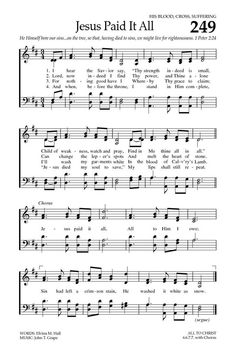 jesus paid it all sheet music