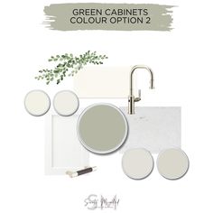 the green cabinet's color option is white and has three different shades to choose from