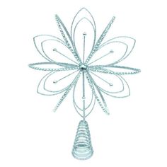 an ornament made out of wire on a white background with arrows pointing to the center