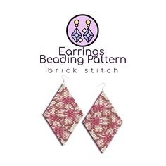 the earrings are made with pink and white fabric, which has been stitched together