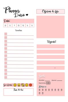 a pink planner with emoticions on the side and an emoticion in the middle