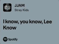 i know, you know, lee know and spotify's avatar is shown