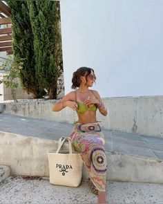 Cruise Breakfast Outfit, Hi Ibiza Outfit, Cabo Aesthetic, Cabo Outfits Vacation Style, Rhodes Aesthetic, Spain Clothes, Colombia Outfits, Vacay Fits, Swimsuit 2 Piece