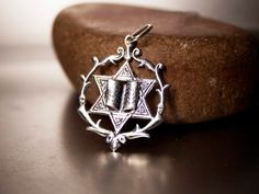 Silver Star of David pendant Judaica jewelry Jewish Star Kabbalah pendant Star of David Necklace Anc Jewish Symbols, Star Of David Necklace, Judaica Jewelry, Jewish Star, Star Of David Pendant, Torah, Star Of David, Silver Stars, Sacred Geometry