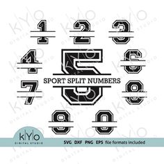 the number five and six for sports numbers svt files are available in this file