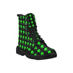 Green Alien Women's Black Martin Boots | BigTexFunkadelic |     #BigTexFunkadelic #womens #alternative #goth #boots #alien #neon #green Alien Shoes, Doc Marten Style, Goth Platform Boots, Red Doc Martens, White Doc Martens, Doc Martens Style, Floral Combat Boots, Martens Style, Doc Martens Outfit