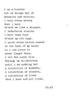 an old black and white typewriter that has been written on paper with the words i am