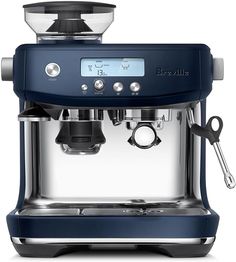 an espresso machine is shown on a white background