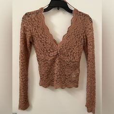 New Gorgeous Zara Lace Top In S (Removed Tag But Never Worn So Has Been Stored In My Closet). Color: Taupe Zara Lace Top, Zara Tops, Lace Top, Zara, Womens Tops, Lace, My Closet, Fast Delivery, Customer Support