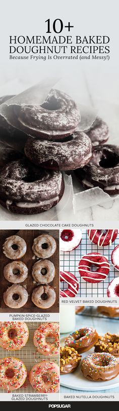 an advertisement for a bakery with donuts and bacon on the top, along with images of doughnuts