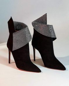 Womens Black Booties, Gorgeous Shoes, Fabulous Shoes, Hot Shoes, Crazy Shoes, Stylish Shoes