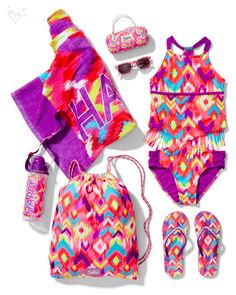 The Best Dressed on the Beach Award goes to... YOU aka the girl with the adorable suit and made-to-match accessories! Justice Outfits, Justice Clothes, Girl Emoji, Swimwear Pattern, Unicorn Outfit, Justice Clothing, Shop Justice, Swim Trends