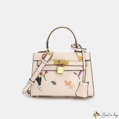 Bird in Bag - New trendy women's bags mini embroidery handbag senior texture shoulder crossbody bag White Embroidered Top Handle Bag, Trendy Embroidered Beige Bag, Trendy Embroidered Beige Shoulder Bag, Trendy Beige Embroidered Shoulder Bag, Chic White Embroidered Shoulder Bag, Chic White Embroidered Bag, Trendy White Embroidered Shoulder Bag, Trendy White Embroidered Bags, Mini Embroidery