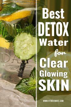 Detox For Clear Skin, Natural Makeup Remover Diy, Detox Water For Clear Skin, Best Detox Water, Clear Skin Detox, Cucumber Smoothie, Deep Clean Skin, Natural Makeup Remover, Beautiful Glowing Skin