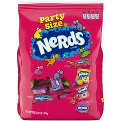 a bag of nerds candy on a white background