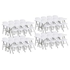 white plastic folding chairs set of 10