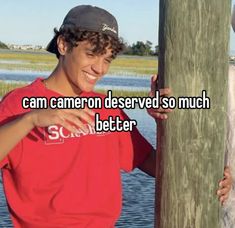 a boy standing next to a pole with the caption can canon observed so much better