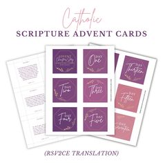 purple and pink cards with gold foil lettering that says, capture adventure cards rsp / pcc translation