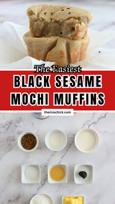 These black sesame mochi muffins are an irresistible fusion of chewy texture and bold, nutty flavor.   Made with glutinous rice flour and rich black sesame paste, they’re naturally gluten-free and easy to prepare, making them perfect for dessert, snacks, or even a unique breakfast option.   The chewy interior combined with a golden crust delivers a treat that’s as delicious as it is eye-catching.  Save this recipe now and bake a batch of these black sesame mochi muffins for a unique and delightful treat!