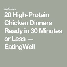 20 High-Protein Chicken Dinners Ready in 30 Minutes or Less — EatingWell Chicken And Spaghetti, Teriyaki Chicken Casserole, Fall Eats, Easy Teriyaki Chicken, Easy Breakfast Brunch, Muscle Repair, Healthy Protein Meals, Dessert Smoothie, Lunch Appetizers