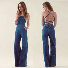 18th Birthday Casual Outfit, 70s Denim Jumpsuit, Denim Jumpsuit Outfit, 70s Jumpsuit, High Waist Jumpsuit, 70s Inspired Fashion, Moda Jeans, Jumpsuit Outfit, Boyfriend Jean