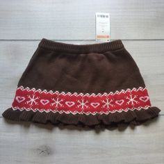 Gymboree Brown Knit Holiday Sweater Skirt. Size 2T. Pull on design. New with tag Christmas Skirt, Holiday Sweater, Brown Sweater, On Design, Christmas Knitting, Knit Skirt, Sweater Skirt, Cheer Skirts