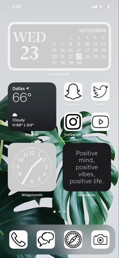 an iphone screen with various icons on it