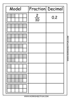 the fraction model worksheet for students to practice fractions and numbers in addition