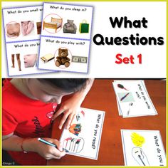 what questions set 1 with pictures of children's hands and feet on the table