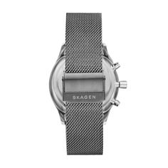 This 42mm stainless steel Holst Chronograph features a gray sunray dial, chronograph movement and gunmetal steel mesh strap. The watch strap is interchangeable. Modern Gray Chronograph Watch, Modern Gray Watch Accessories With Subdials, Modern Gray Watch With Subdials, Modern Gray Watch With Analog Display, Danish Minimalism, Sleek Watch, Cheap Watches For Men, Mens Chronograph, Authentic Watches