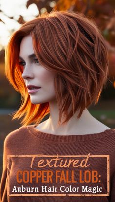 Uneven Copper Fall Lob Auburn Hair Coloring Wonder Auburn Hair Colour, Maroon Highlights, Jayne Matthews, Good Haircut, Copper Fall, Hair Cut Guide, Medium Hair Color, Natural Red Hair, Hair Color Options