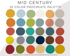 the color scheme for mid century