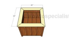 the plans for an outdoor storage box