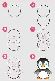 how to draw a penguin step by step instructions for kids and beginners with pictures