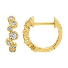 14K Gold Bezel Diamond Huggie Earrings -14K Solid Gold  -F-G Color, VS2 Diamonds -Available in 14k Yellow Gold -1.63 grams - gold -0.18 ctw -Width: 11mm -Sold as a pair -Each item comes beautifully in our signature bow jewelry box -Made with love in NYC♡ Please contact us with any questions 💎 Looking for an engagement ring? 💍 Check out our NEW Etsy Shop https://www.etsy.com/shop/NolitaBridal Fine Jewelry Bezel-set Huggie Hoop Earrings, Fine Jewelry Hoop Earrings With Bezel Setting For Anniversary, Gold Round Hoop Earrings With Bezel Setting, Yellow Gold Hoop Earrings With Bezel Setting, Round Bezel Setting Huggie Earrings As Gift, Round Bezel Set Huggie Earrings Gift, Round Bezel-set Huggie Earrings For Gift, Round Bezel Setting Huggie Earrings, Gold Diamond Huggie Earrings With Bezel Setting