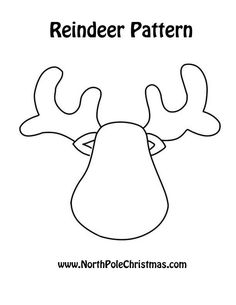 a reindeer's head with the words reindeer pattern on it