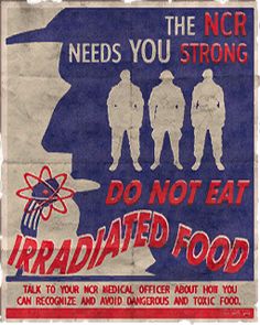 an old poster advertises the need for food