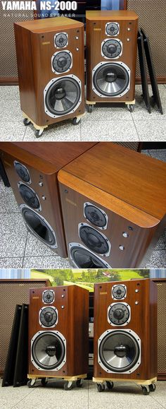 three different views of the same speaker system